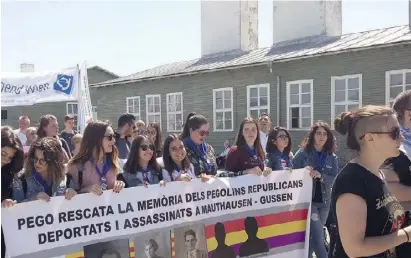  ?? Foto: Instituto Pego ?? Im Jahr 2018 besuchten Schüler aus Pego das KZ Mauthausen-Gusen.