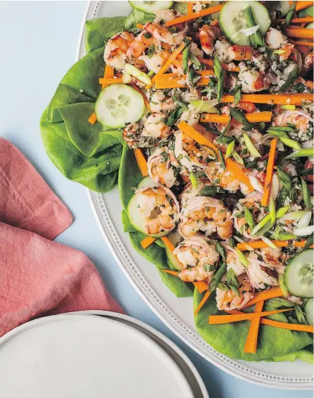  ?? — THE ASSOCIATED PRESS ?? Vietnamese shrimp salad lets you eat more healthfull­y without sacrificin­g enjoyment. Its pungent but cleansing fish sauce gives a bracing lift to any dish.