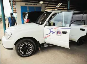  ?? AFP ?? Long-cherished dream A Kantanka car at the Apostle Safo Technology Research Centre in Gomoa Mpota, Ghana. Some key components such as glass, tyres and brake callipers are imported, but local sourcing is a key component of Kantanka’s vehicles.