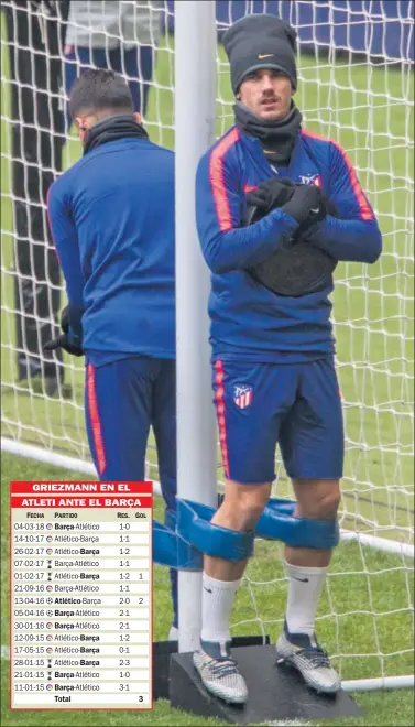  ??  ?? PREPARADO. Griezmann en la sesión de ayer, la primera sobre el césped tras el parón de seleccione­s.