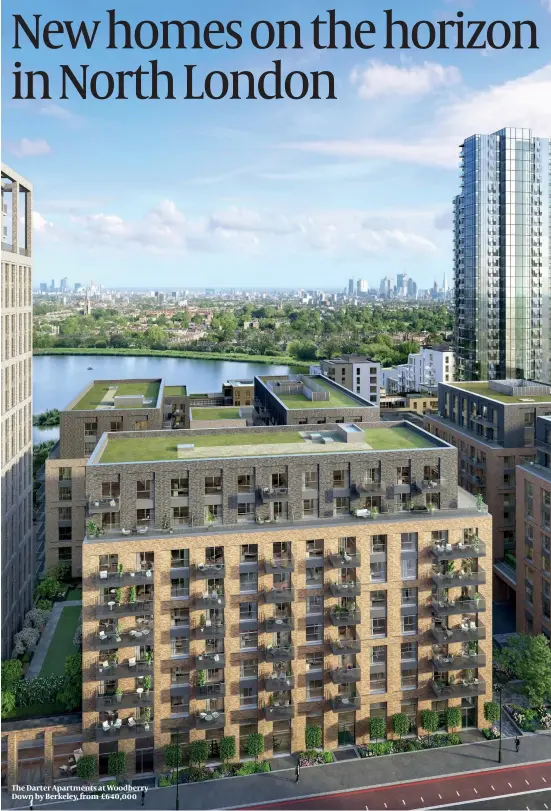  ??  ?? The Darter Apartments at Woodberry Down by Berkeley, from £640,000