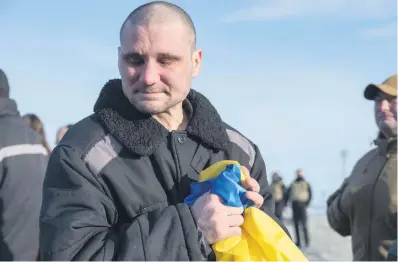  ?? Picture: AFP ?? A Ukrainian prisoner of war after he was freed in a prisoner exchange amid Russia’s invasion of Ukraine. Russia and Ukraine exchanged hundreds of prisoners of war yesterday.