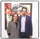  ?? Catherine Bigelow / Special to The Chronicle ?? Christie’s senior VP Ellanor Notides and Christie’s Americas co-chairman Loic Gouzer at Minnesota Street Project for “Leonardo” preview.