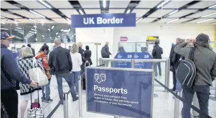  ??  ?? > The UK’s Border Force is ill-equipped to cope with any additional checks on EU nationals arriving in the UK after Brexit, a highly critical Commons report has warned