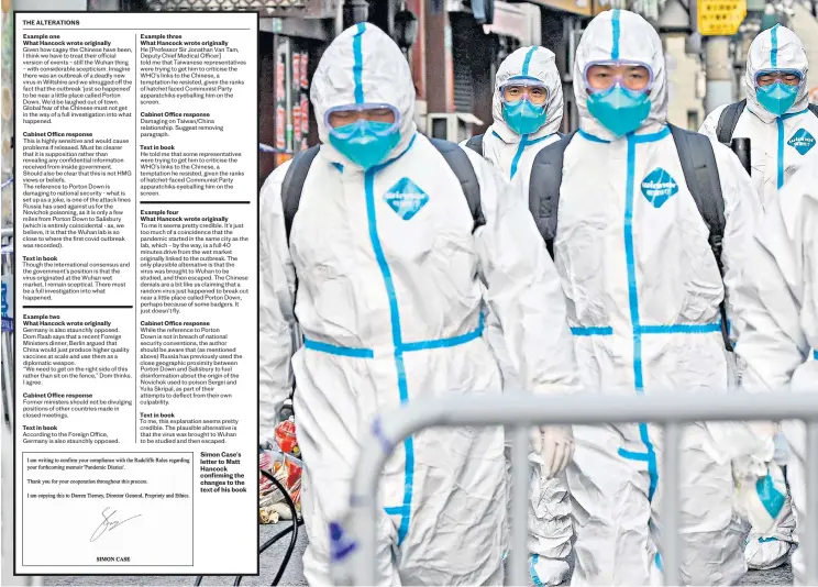  ?? ?? Health workers in protective gear in Shanghai during early 2021