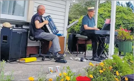  ??  ?? Live music added to the atmosphere at the Taranaki Pioneer Village’s original homestead during the annual family fun day.