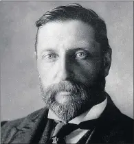  ??  ?? Henry Rider Haggard (1856-1925) was catapulted to fame when King Solomon’s Mines was published in 1885. He was knighted in 1912 for his work in agricultur­al reform and not for his writing.