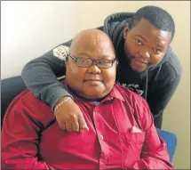  ?? Picture: ZIPO-ZENKOSI NCOKAZI ?? FORTY OF THE BEST: Vukile Genu as a teen about to undergo surgery in 1977 at Tygerberg Hospital. Right: Genu, now 54, with his son Athenkosi