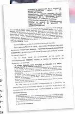  ??  ?? Acuerdo elaborado por el ministro Pérez Dayán.