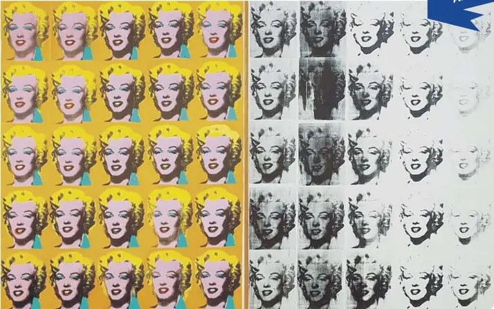  ??  ?? Andy Warhol (1928-1987) Marilyn Diptych, 1962, Tate © 2020 The Andy Warhol Foundation for the Visual Arts, Inc. / Licensed by DACS, London