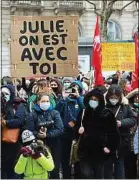  ??  ?? Des manifestat­ions en soutien à Julie ont eu lieu, ce week-end, en France.