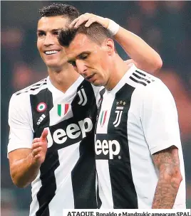  ??  ?? ATAQUE. Ronaldo e Mandzukic ameaçam SPAL