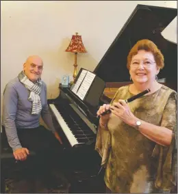  ?? Submitted photo ?? PATRIOTIC SALUTE: Nicholas Damiani, assistant organist for Westminste­r Presbyteri­an, will accompany Jackie Flowers, founder of the Hot Springs Flute Ensemble, Sunday during the Hot Springs Music Club’s patriotic program.