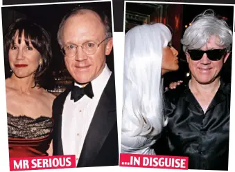  ??  ?? New job: Woody Johnson and wife Sale Bewigged: Partying with Melania Trump ...IN DISGUISE MR SERIOUS