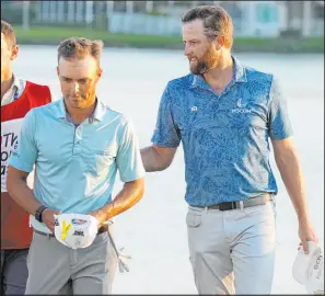  ?? Lynne Sladky The Associated Press ?? Eric Cole, left, and Chris Kirk put on a riveting show at the Honda Classic, with Kirk holding off the 34-year-old rookie in a playoff on Sunday.