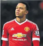  ??  ?? Memphis Depay in action for United