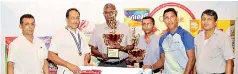  ??  ?? Last Year’s winner, Fairfirst Insurance and Runners -up, HNB were declared as Joint Winners at the Mca-maliban Masters Cricket Sixes 2019 concluded at the MCA groundsthe Final was not played due to rain.