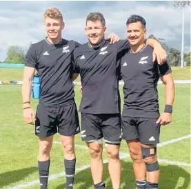  ?? Photo / Thames Valley Rugby Union ?? Thames Valley’s New Zealand Heartland XV reps Harry Lafituanai (left), Connor McVerry and Todd Doolan.