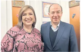  ?? ESPECIAL ?? XÓCHITL GÁLVEZ Y FELIPE CALDERÓN. El ex mandatario compartió la imagen en su perfil de X.