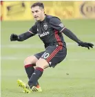  ?? — GETTY IMAGES FILES ?? Fabian Espindola, who was acquired by the Whtecaps, is shown in action for D.C. United in March.