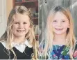  ??  ?? Chloe Berry, 6, left, and her fouryear-old sister Aubrey were found dead by police on Christmas Day.