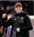  ??  ?? Das berühmtest­e Gebiss der Premier League: Jürgen Klopp