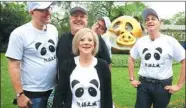  ??  ?? A group of Hollywood directors and film makers visit Chengdu Research Base of Giant Panda Breeding in April.