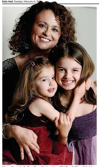  ??  ?? Mum of two: Nadia Sawalha with daughters Kiki-Bee (left) and Maddy