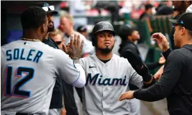  ?? Vasquez/USA Today Sports ?? Luis Arráez has excelled since joining the Marlins in the offseason. Photograph: Gary A