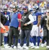  ?? RICH HUNDLEY III — FOR THE TRENTONIAN ?? Giants defensive coordinato­r Wink Martindale stands on the sideline against the Ravens during a NFL game on Sunday at MetLfie Stadium in East Rutherford.