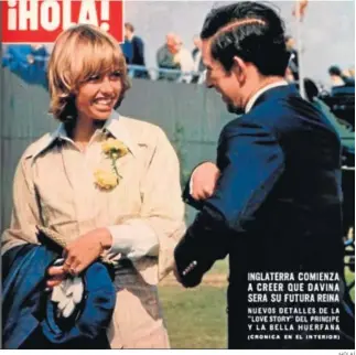  ?? ¡HOLA! ?? Portada de la revista ‘¡Hola!’ de 1976 en la que aparece Carlos acompañado de Davina.