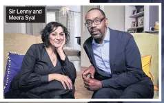  ??  ?? Sir Lenny and Meera Syal