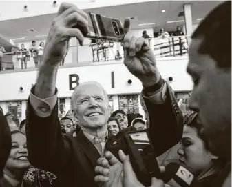  ?? Brett Coomer / Staff photograph­er ?? Joe Biden’s campaign is reluctant to commit too many financial resources in Texas. The state’s 20 major media markets make it more expensive than other states he could flip in November.