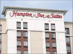  ?? John Carl D'annibale / Times Union archive ?? The Hampton Inn on Chapel Street n Albany is open despite being delinquent on its loan, said Lloyd Crabtree of the inn’s management.