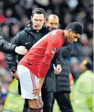  ??  ?? Upbeat: Marcus Rashford faces a lengthy period out injured, but remains optimistic, as his tweets suggest