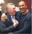  ??  ?? CATCHING UP Carlo Ancelotti with Ruud Gullit in London last night