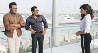  ?? Photos twofour54 ?? Left to right, Bobby Deol, Salman Khan and Jacqueline Fernandez in ‘Race 3’