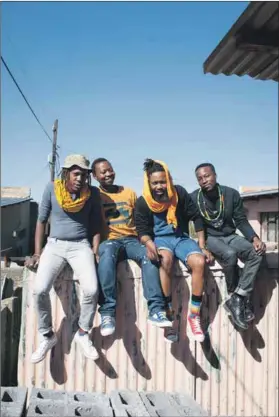  ?? Photo: Madelene Cronjé ?? A group effort: Urban Village’s Lerato Lichaba, Smanga Dlamini, Tubatsi Moloi and Xolani Mtshali.