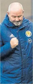  ?? ?? Steve Clarke celebrates Scotland’s victory.