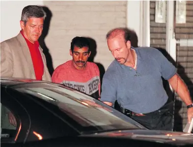  ?? ERROL MCGIHON / POSTMEDIA NEWS FILES ?? Khaled Farhan is shown when being arrested after the death Karina Janveau.