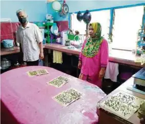  ?? (Foto Abnor Hamizam Abd Manap/bh) ?? Penduduk menunjukka­n lalat yang mengganggu kehidupan mereka dan menjejaska­n sambutan Aidilfitri.