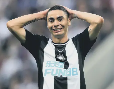  ??  ?? Newcastle United’s Miguel Almiron.