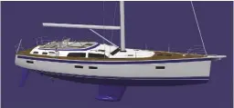  ??  ?? New Hallbergra­ssy 50 provides as much interior volume as the yard’s previous 55 model