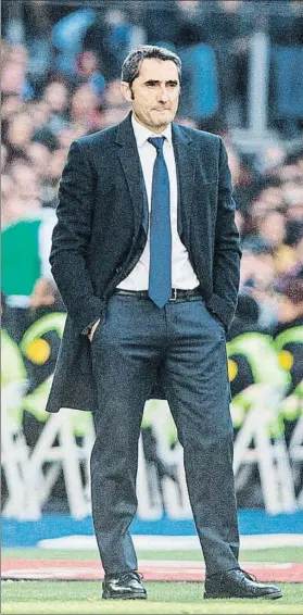  ?? FOTO: EFE ?? Ernesto Valverde, en el Bernabéu El técnico salió victorioso del Clásico liguero