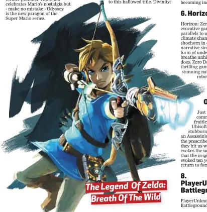  ??  ?? The Legend Of Zelda: Breath Of The Wild