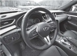  ??  ?? The interior of the Infiniti QX50.