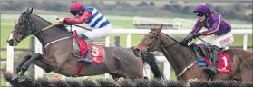  ?? (Photo: Patrick McCann/Racing Post) ?? I A Connect made all the running under Kilworth’s Adrian Heskin to win the maiden hurdle for trainer Gordon Elliott at Punchestow­n last Tuesday week.