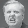  ??  ?? Republican Sen. Lindsey Graham lashed out at the Democrats, accusing them of trying to destroy Kavanaugh’s life.