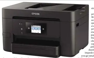  ??  ?? ABOVE The compact design of the Epson WF-4720DWF will suit smaller offices