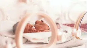  ?? GETTY IMAGES FILE ?? Being born premature can lead to significan­t developmen­tal complicati­ons in babies, including undevelope­d respirator­y systems.